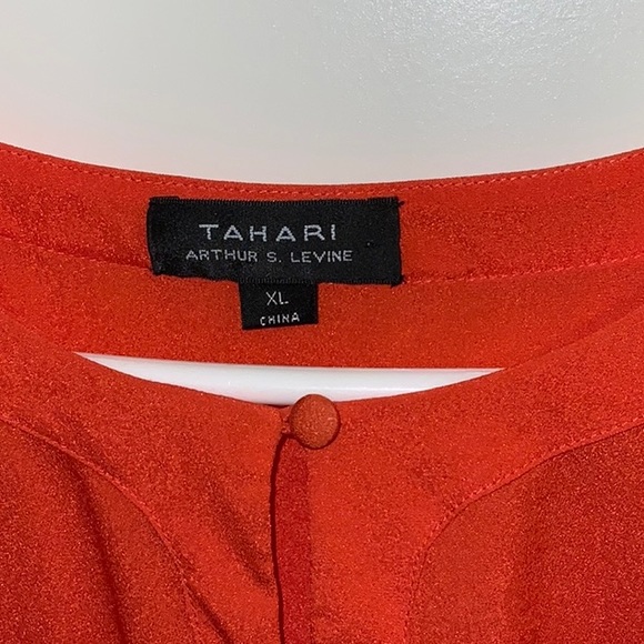 TAHARI blouse XL CAYENNE - Picture 3 of 4